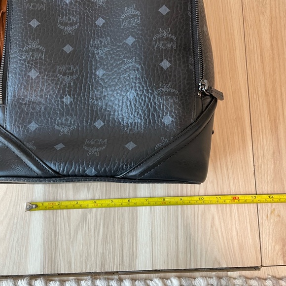 MCM Black Textured Women's Backpack - Picture 9 of 10